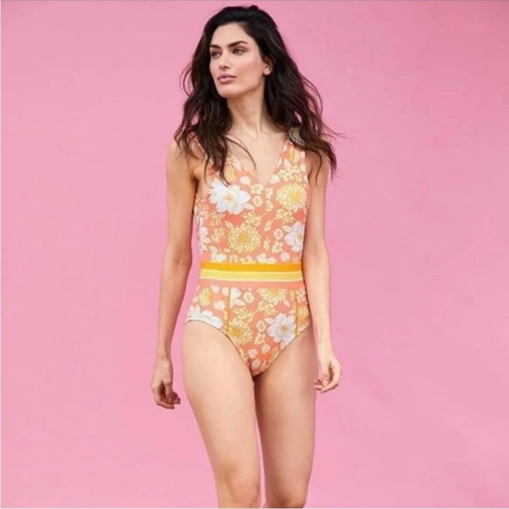 Matilda Jane Women’s Dream Chasers So Peachy One Piece Swimsuit Small